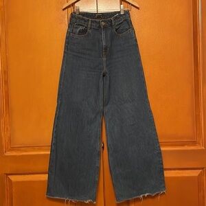 Frank & Oak Women's Nina Wide-Leg Jeans - Dark Blue